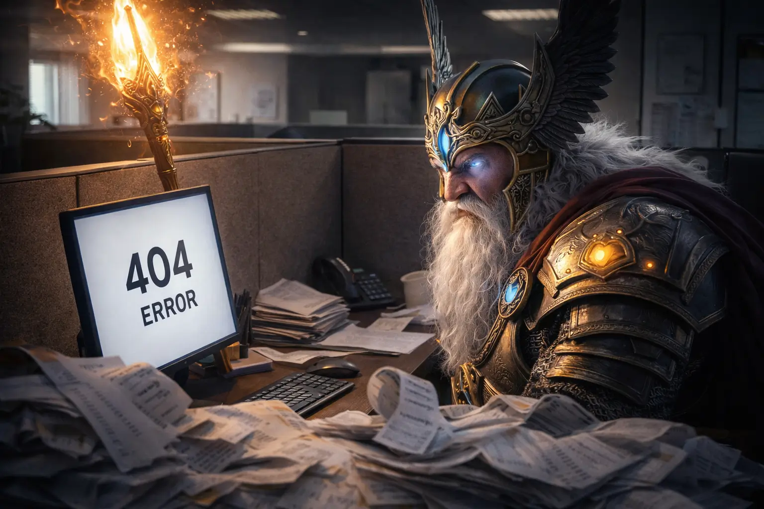 Odin facing a 404 error on a desktop screen