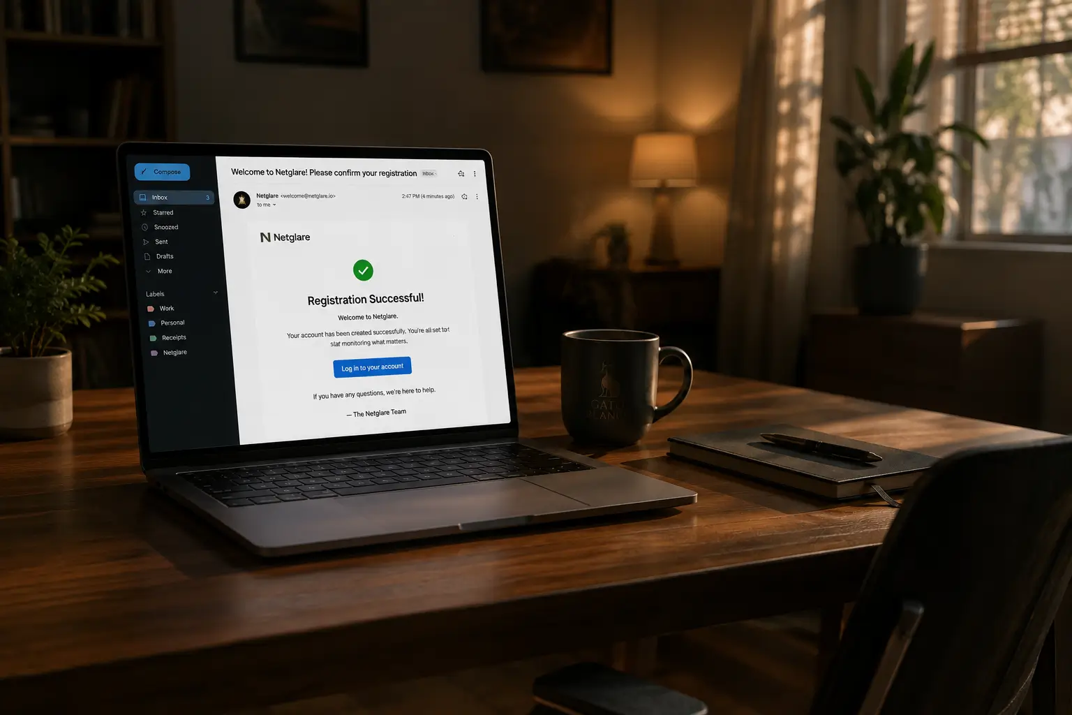 SaaS onboarding optimization showing open doorway replacing friction-heavy wizard between signup and first value in Netglare